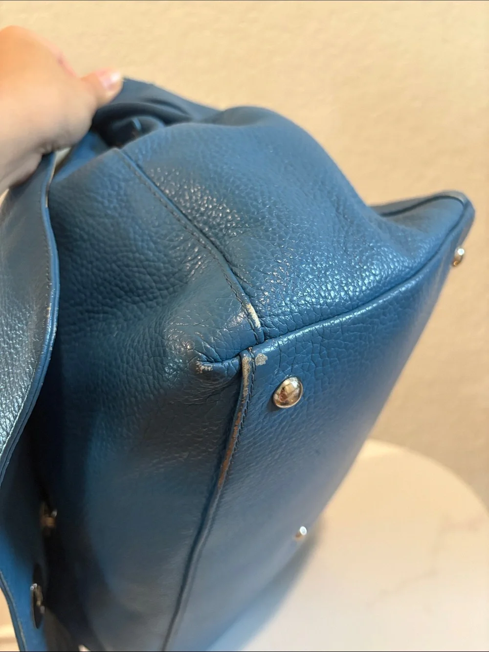 Zanellato Postina Leather Handbag Blue
